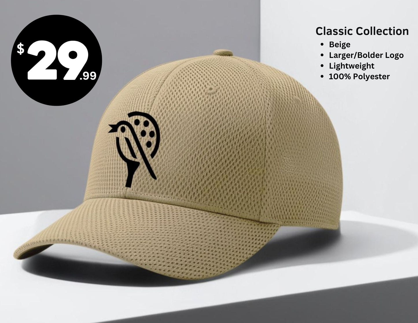 Classic Collection Golf Hat - Beige