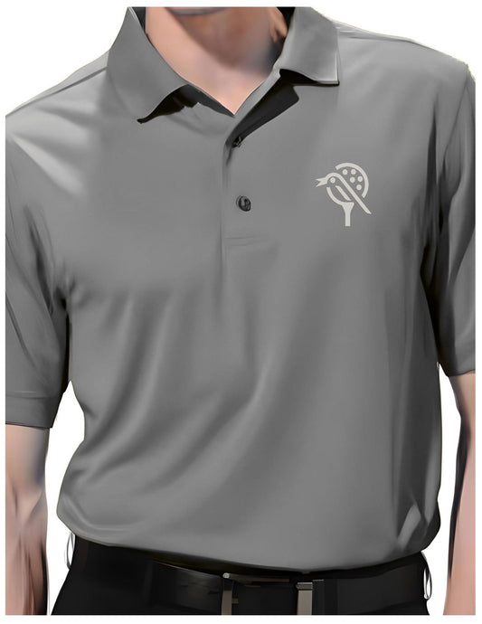 Grey Logo Golf Shirt